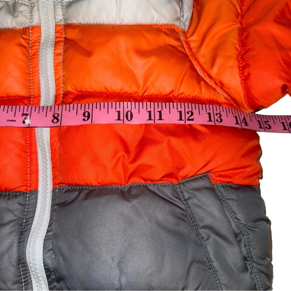 Old Navy Puffer Zipper Orange Gray Toddlers Jacket Size  18-24 M - Picture 10 of 16